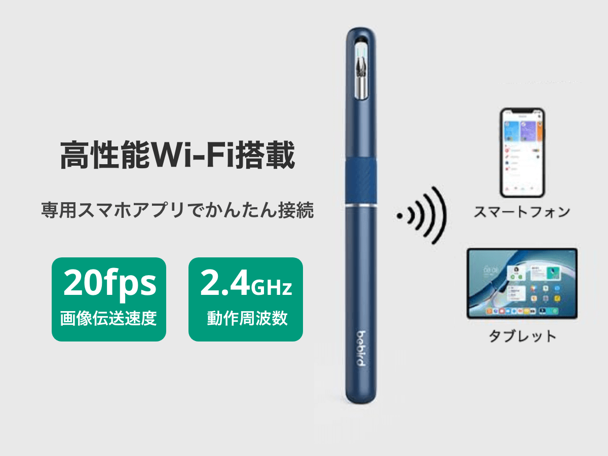 高性能Wi-Fi搭載 専用スマホアプリでかんたん接続