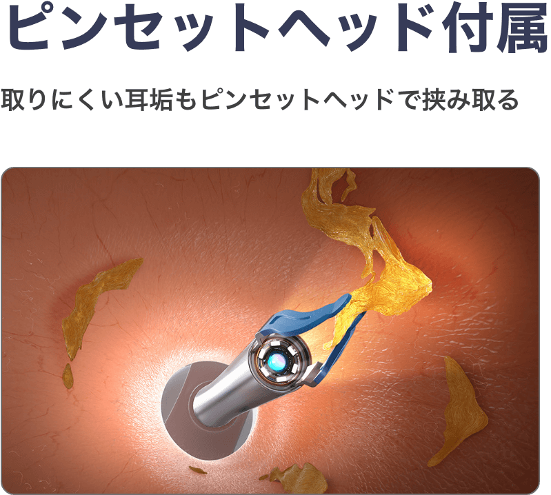 ピンセットヘッド付属